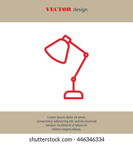 Web line icon. Table lamp, sconce