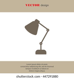 Web line icon. Table lamp, sconce