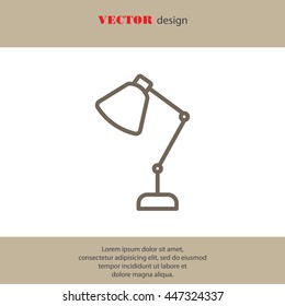 Web line icon. Table lamp, sconce
