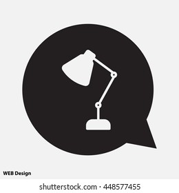 Web line icon. Table lamp, sconce