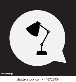 Web line icon. Table lamp, sconce