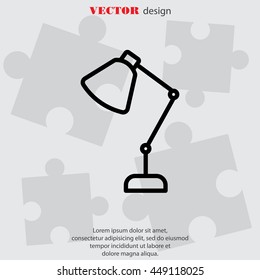 Web line icon. Table lamp, sconce