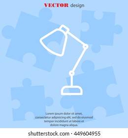 Web line icon. Table lamp, sconce