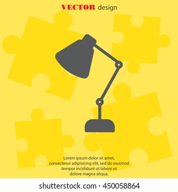 Web line icon. Table lamp, sconce