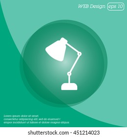 Web line icon. Table lamp, sconce