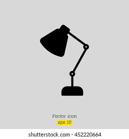 Web line icon. Table lamp, sconce