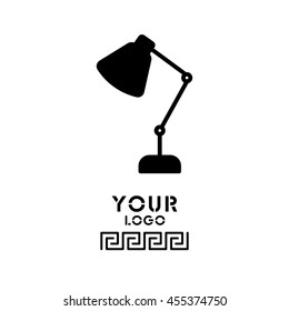 Web line icon. Table lamp, sconce