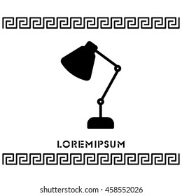 Web line icon. Table lamp, sconce