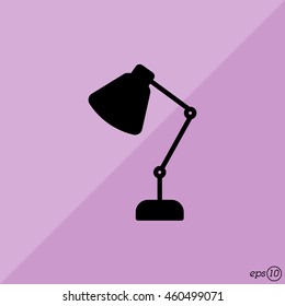 Web line icon. Table lamp, sconce