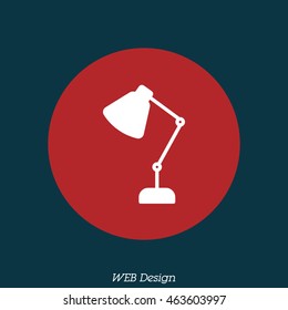 Web line icon. Table lamp, sconce