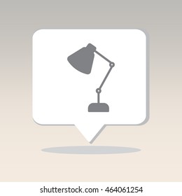 Web line icon. Table lamp, sconce