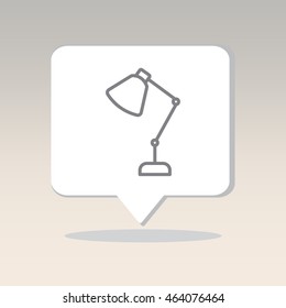 Web line icon. Table lamp, sconce