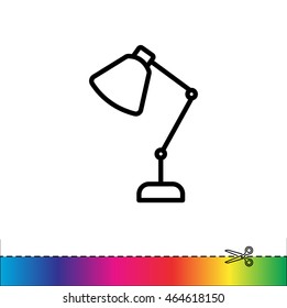 Web line icon. Table lamp, sconce