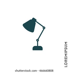 Web line icon. Table lamp, sconce