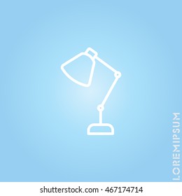 Web line icon. Table lamp, sconce