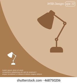 Web line icon. Table lamp, sconce