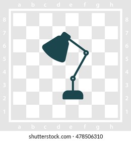 Web line icon. Table lamp, sconce