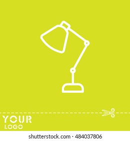 Web line icon. Table lamp, sconce