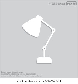 Web line icon. Table lamp, sconce