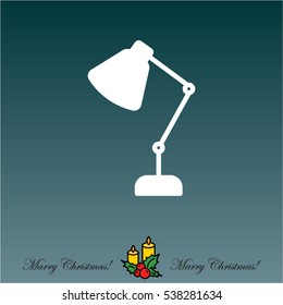 Web line icon. Table lamp, sconce