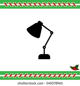 Web line icon. Table lamp, sconce