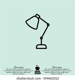 Web line icon. Table lamp, sconce