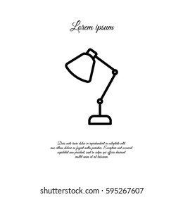 Web line icon. Table lamp, sconce