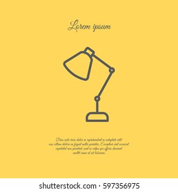 Web line icon. Table lamp, sconce