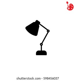 Web line icon. Table lamp, sconce