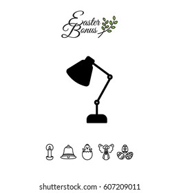 Web line icon. Table lamp, sconce