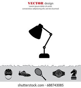 Web line icon. Table lamp, sconce