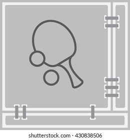 Web line icon. Table tennis