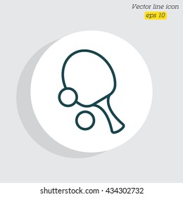 Web line icon. Table tennis
