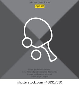 Web line icon. Table tennis