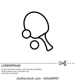 Web line icon. Table tennis