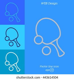 Web line icon. Table tennis