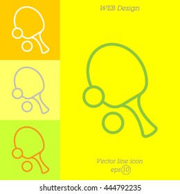 Web line icon. Table tennis