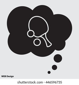 Web line icon. Table tennis