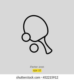 Web line icon. Table tennis