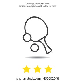 Web line icon. Table tennis