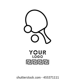 Web line icon. Table tennis