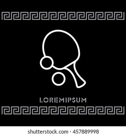 Web line icon. Table tennis