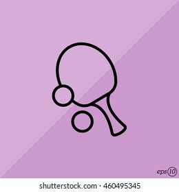 Web line icon. Table tennis