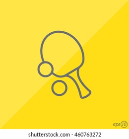 Web line icon. Table tennis