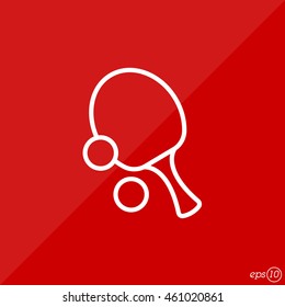 Web line icon. Table tennis