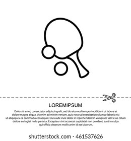 Web line icon. Table tennis