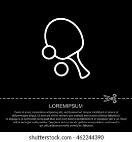 Web line icon. Table tennis
