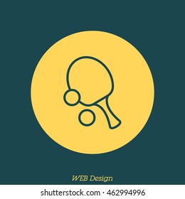 Web line icon. Table tennis