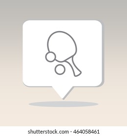 Web line icon. Table tennis