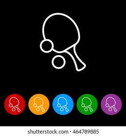 Web line icon. Table tennis